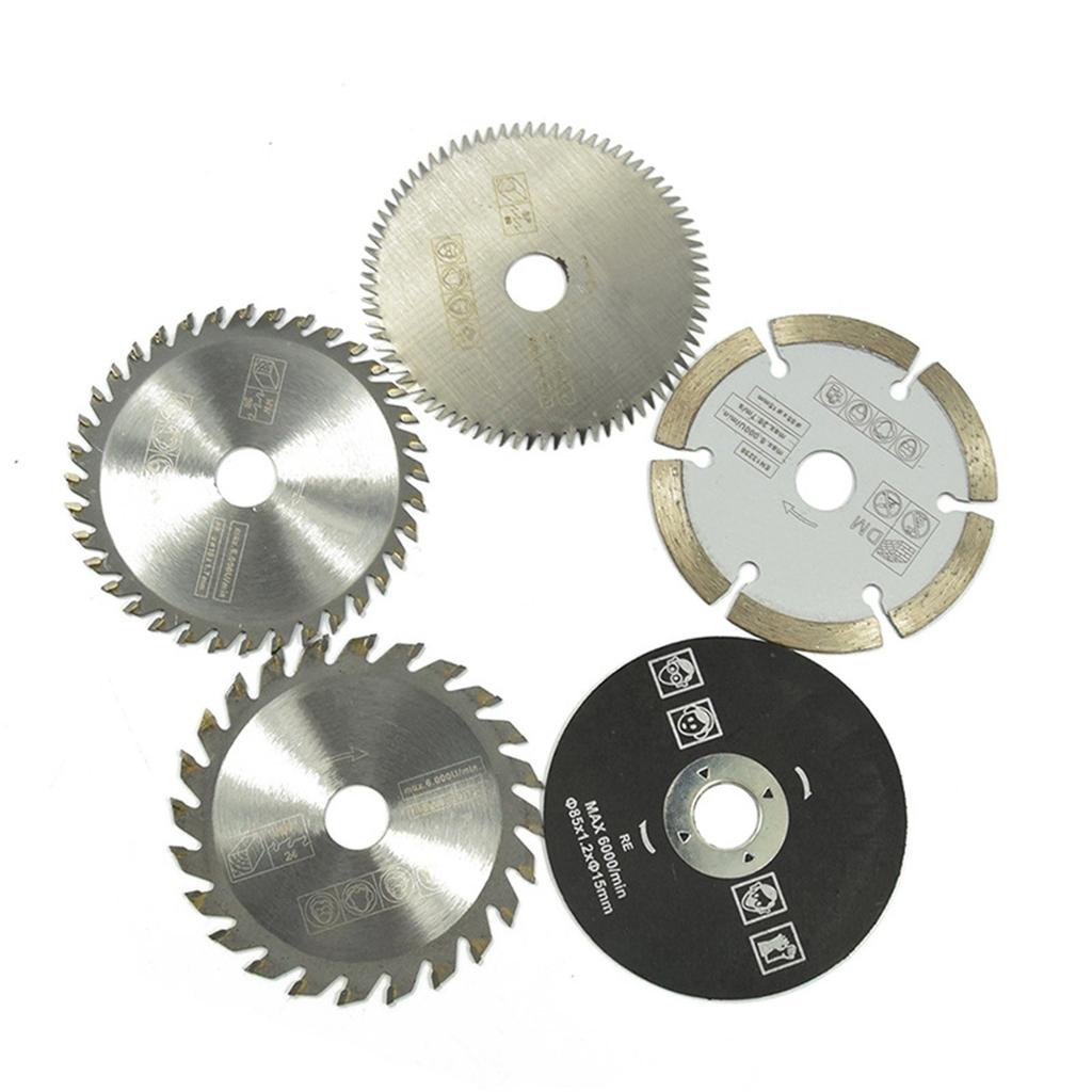 Circular Saw Blades Set,5Pcs 85mm Inner Diameter 15mm Carbide Circular Saw,for Cutting Machines, Electric Hand Saws,sliding Table Saws