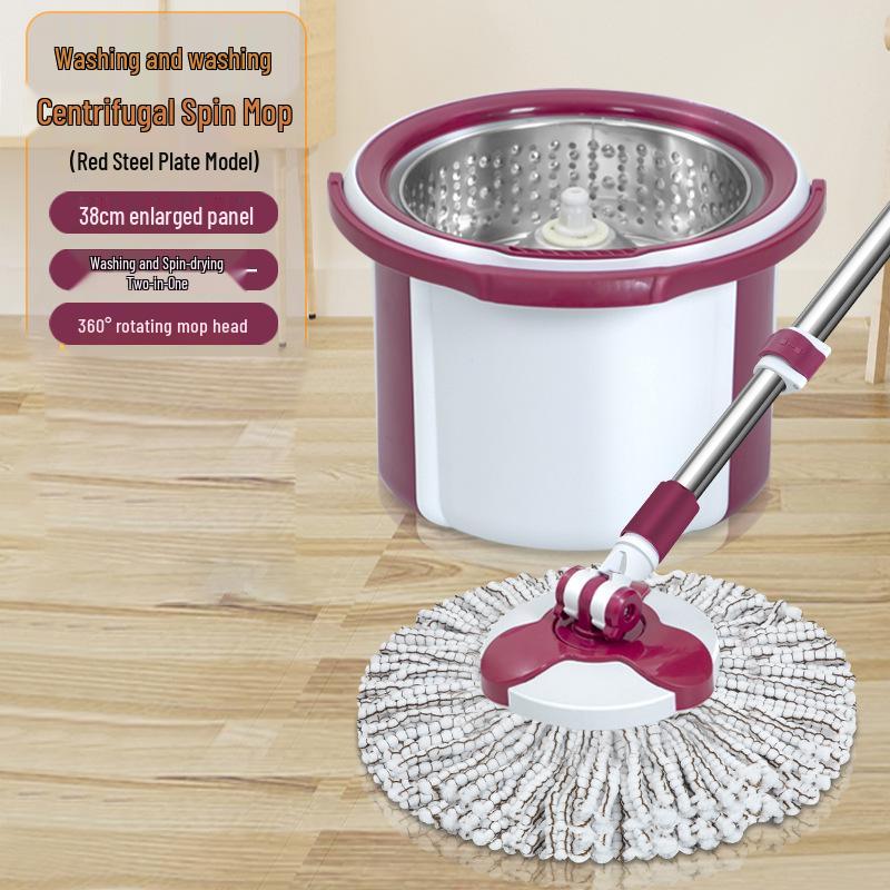 Jia Shi Jie 360° Spin Mop Set: Hands-Free, Dual-Use Wet & Dry Single Bucket System