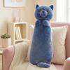 60~130cm Long Cartoon Animal Plush Pillow Stuffed Cream Dog Husky Blue Cat 3-color Cat Sleeping Bolster Body Support Plushie