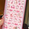 Hello Kitty Kuromi Cinnamoroll 3D Jelly Sticker Kids Kawaii Transparent Paster Phone DIY Decoration Classic Toys Children Gift