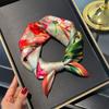 New 100% Natural Real Silk Scarf Women Bandana Square Scarves Wrap Kerchief Mulberry Spring Fashion Luxury High Quality Hijab