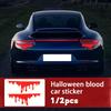 Halloween Red Blood Dripping Car Sticker,Flowing Blood Decal,Dripping Bloody Halloween Blood Decal Auto Red Theme Stickers P6Z5