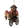 Julepynt Valp Riding Motorsykkel Akryl Anheng Xmas Tree Hengende Ornament for Holiday Home Car