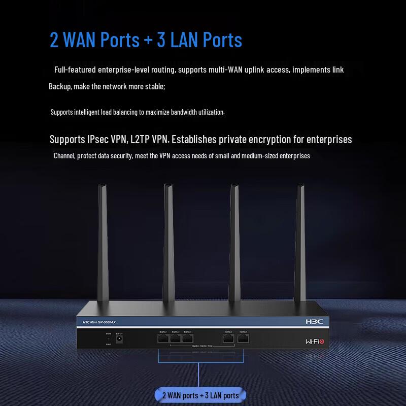 H3C AX3000 WiFi 6 Dual-Band Gigabit Wireless Router (CN Version)