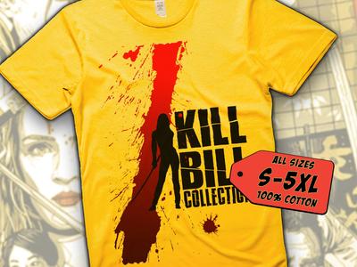 Kill Bill V33 TShirt Vintage Yellow Color Men's TShirt DTG Digital Print SIZES S M L XL 2XL 3XL 4XL 5XL