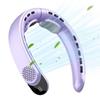 Portable Neck Fan 360° Turbine Air Cooler USB Rechargeable 4000mAh LED Digital Display Strong Wind Silent Hanging Non-blade Fan