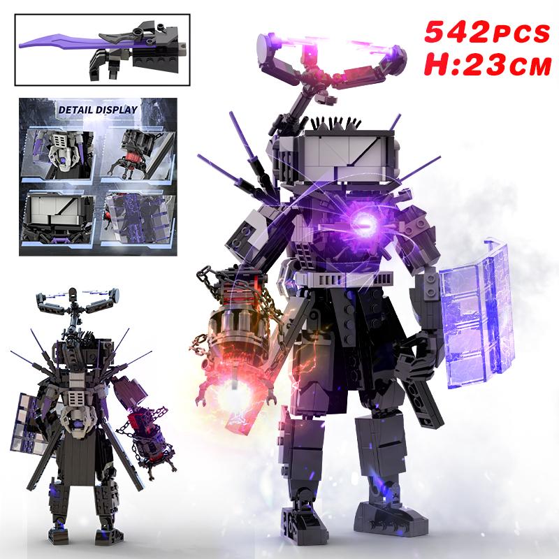Giant Skibidii Toilete Building Blocks Titan Corps Final Boss TVman Speaker Man Construction Toy for Kids Fans Ideal Gift