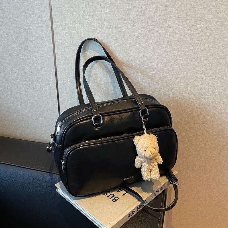 

Популярная модная сумка через плечо женская 2024 осень новый простой тренд ретро маленькая квадратная сумка повседневная сумка-мессенджер No pendant чёрный