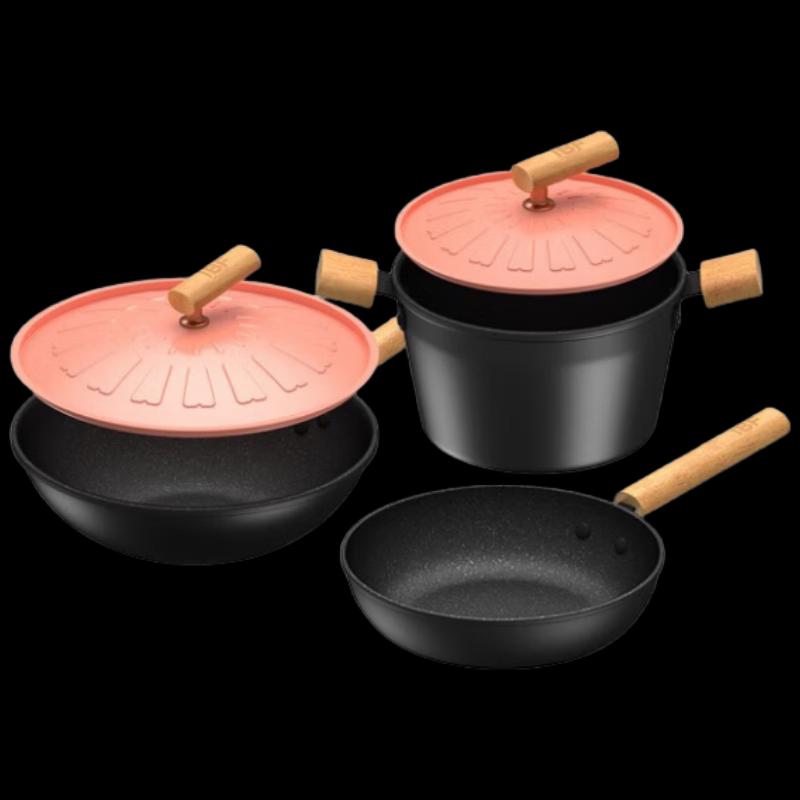 Aibofei Blooming Flower 3-Piece Cookware Set
