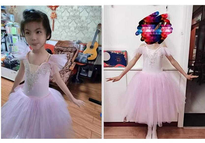Costume da Balletto per Bambini: Gonna Performance Cigno Piccolo per Lezione di Danza - Edizione 1 Giugno