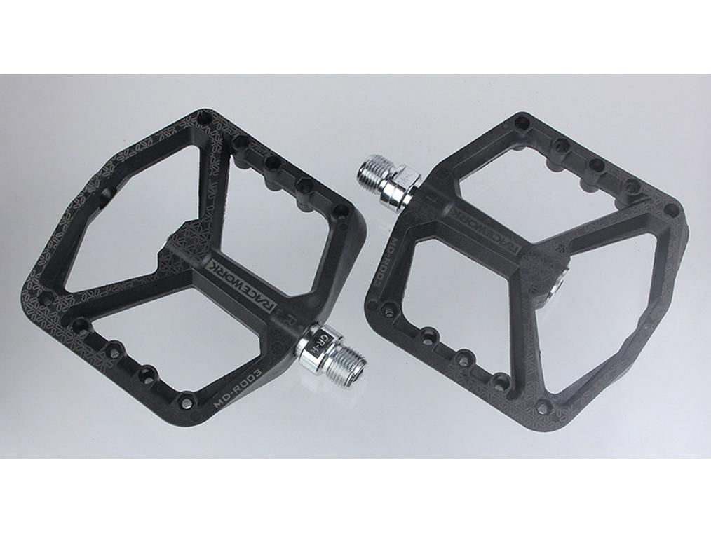 RACEWORK Nylon Brede Platform Fietspedalen voor Mountain- & Racefietsen