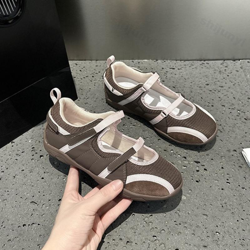 Women Mary Jane Shoes  Spring Autumn New Mesh Breathable Non Slip Casual Shoes Lightweight Comfortable Fashion Outdoor Flats