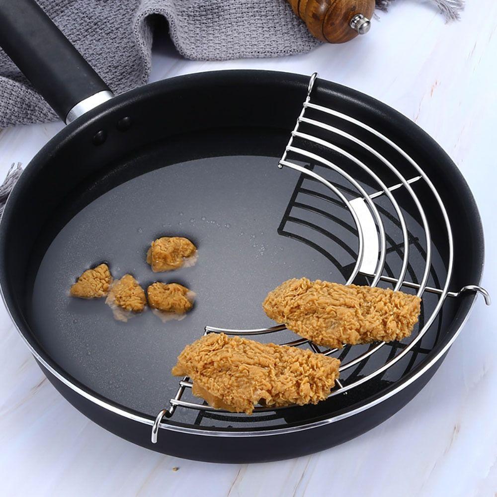 Stainless Steel Hot Pot Rack Simplicity Steaming Rack Strainer Durable Oil Drain Rack  Kitchen
