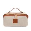 Yodilala New Retro Lightweight Luxury Simple Canvas Handheld Storage Bag with Large Capacity for Luxury Skincare Products and Brown Toiletries,