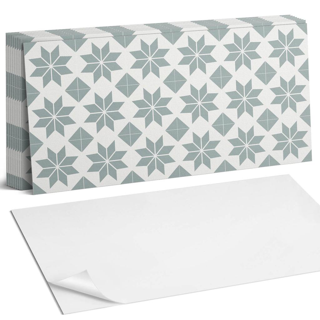 Zestaw Samoprzylepnych Kafelków Winylowych Geometryczne Wzory Kwiatowe 10X40X20 Cm