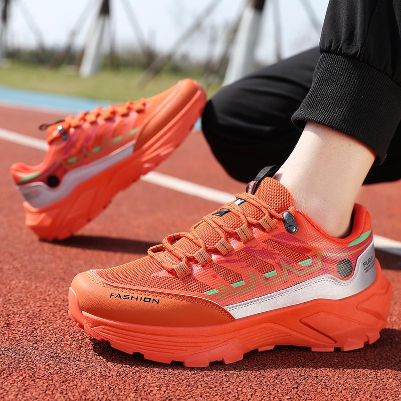 Spring Sports Shoes Outdoor Ultralight Running Shoes Breathable Lace-up Trend Men's  Lightweight and Versatile Rebound Shoes