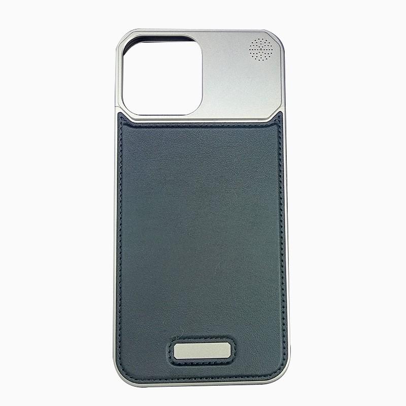 Leather Scent Aluminum Frame Phone Case IPhone 15 Pro Max Borderless Shockproof Cover