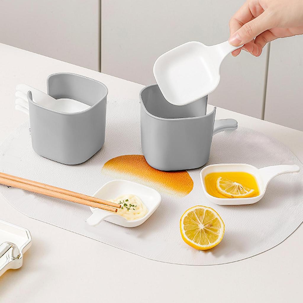 Dipping Sauce Dish Kitchen Dipping Sauce Holder With Handle 6pc Sauce Dish Bowls Portable Seasoning Sauce Tray For Picnic Family