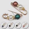 1 STK Utsøkt Cardigan Clip Perle Brosje Smykker Gave Rhinestone Dress Pin Mote Dame Tilbehør