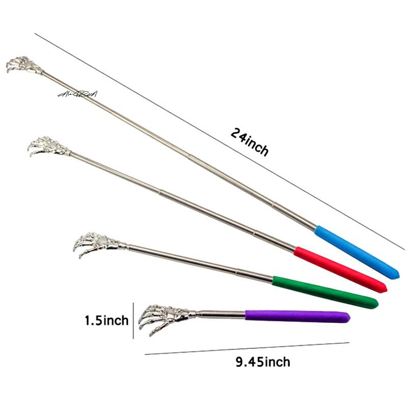 1Pc Stainless Steel Extendable Hand Claw Back Scratcher Massager for Itching Relief Self-Finger Scrubbing Tool