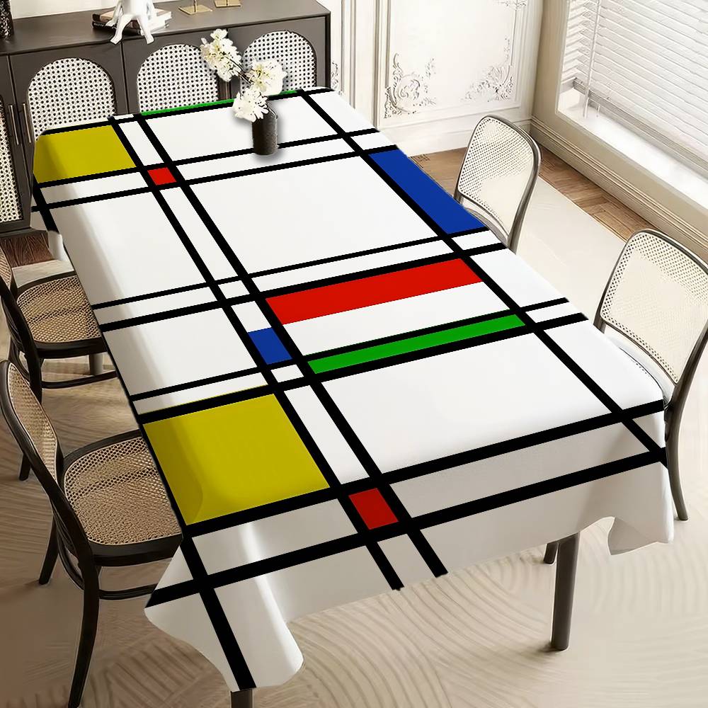 Art P-Piet CC-ornelies M-Mondrian Tablecloth Home Dinner Table Cover Banquet Outdoor Party Cover Hotel Decoration Tablecloths