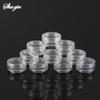 50PCS Transparent Sealed Circular Plastic Small Box Jewelry Packaging Accessory Storage Nail Art Storage Box for Organizing