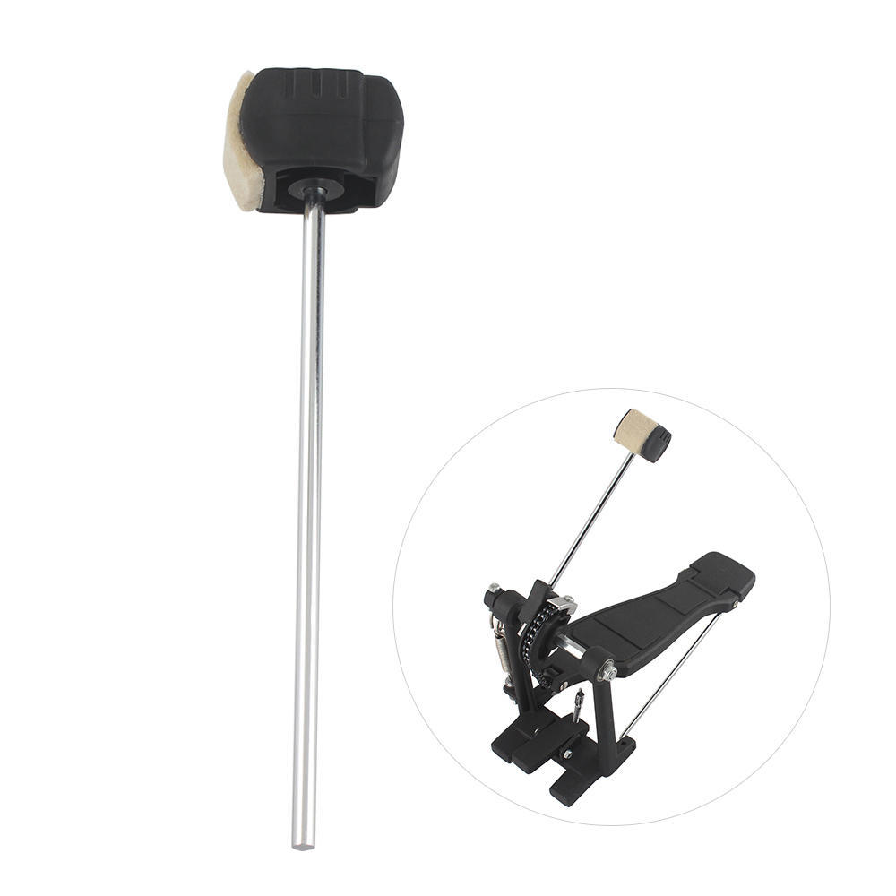 High-quality Bass Drum Pedal Beater Wool Felt Stainless Steel Handle Parts