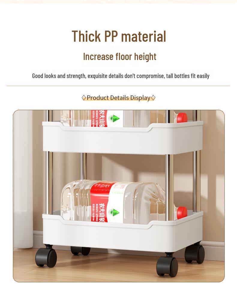 Compact Multi-Tier Storage Rack for Kitchen, Bathroom, and Living Room