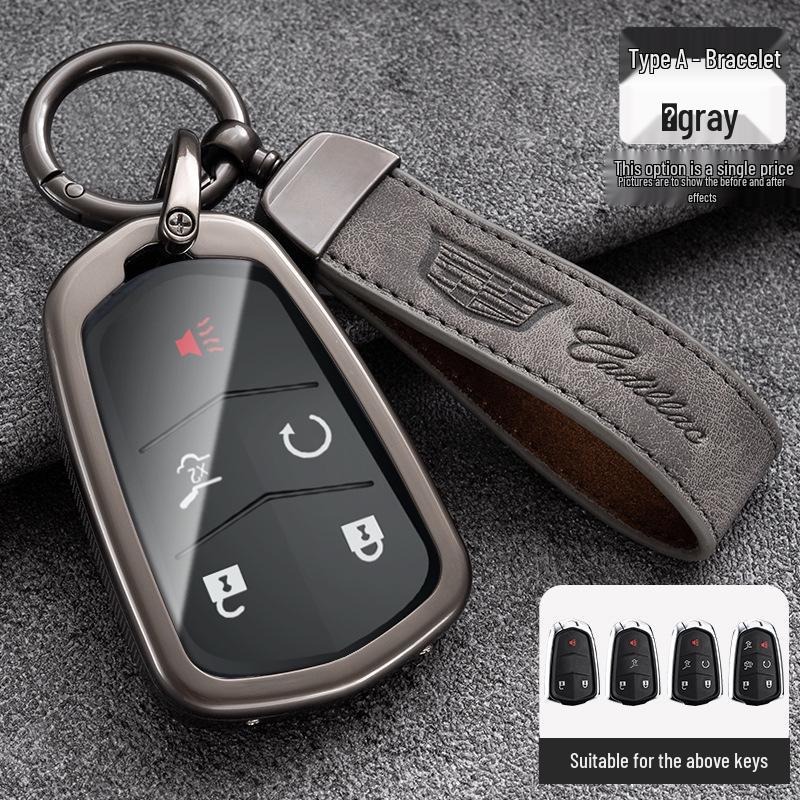 Cadillac Key Case: Metal Shell for CT5, XT4, XT5, XTS, ATSL, CT6 Models.