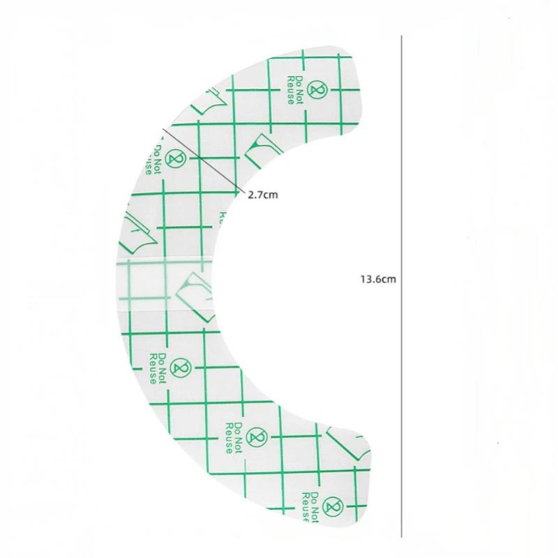 10Pcs Hydrocolloid Adhesive Seal Extender Strip Ostomy Barrier Strip Colostomy Bags Curved Ileostomy Tape For Stoma Urostomy Bag