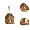 Christmas Lighted Village House, Wooden Tree Hanging Decoration for Bedroom Winter Room