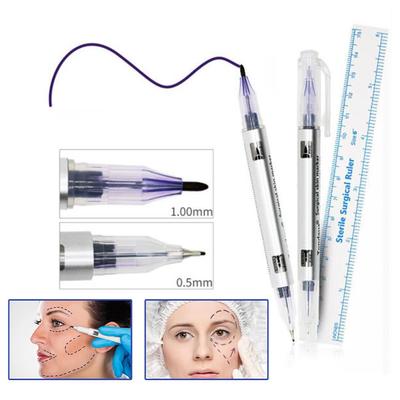 Accessoires chirurgicaux d'outil de stylo marqueur de tatouage de peau de sourcil avec la règle de mesure
