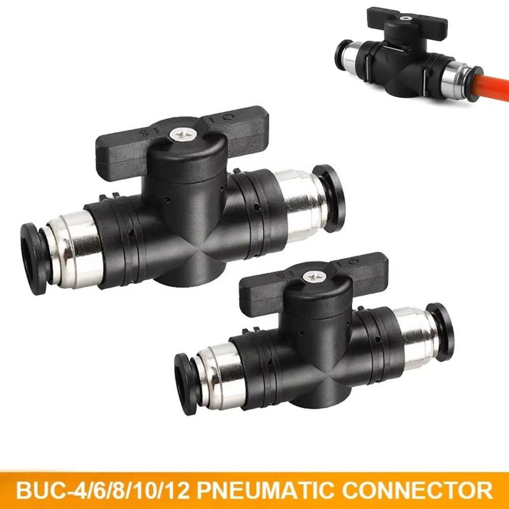 

Hand BUC Hand Valve Push In Quick Joint Connector Manual Ball Current Limiting Pneumatic Valve BUC-8