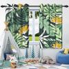 Green Plants Leaves Window Curtain Bedroom Living Room Blackout Curtain Morden Home Decoration Heat Insulation Noise Reduction
