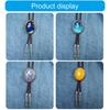 Adjustable Braided Cord Rodeos Bolo Tie Necktie Feature Oval Shape Stone Pendant Western Jewelry Necklace for Men Women