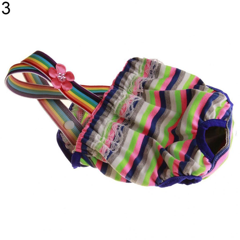 Dungi multicolore Femeie Câine Pet Chiloți Sanitar Scutec Pantaloni Scurt Lenjerie