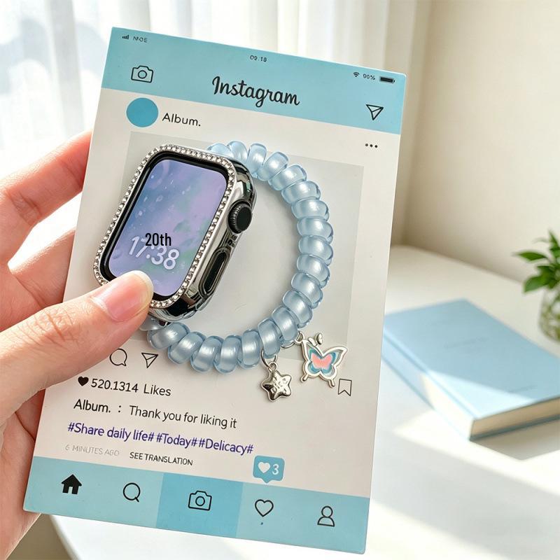 

Compatible Strap for Huawei GT6, Xiaomi 9PRO, Apple S11, and iWatch 1098SE - Butterfly Star Design Lanyard Universal for Xiaomi 8/9/10 синій