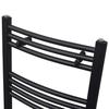 VidaXL Towel Rail Radiator Black Curved Rails 500x1160 Mm 141915