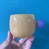 Cute Colorful Glass Cup with Ball Handle Milk Coffee Juice Round Glass Mug Heat Resistant Borosilicate Glass Hot Water Glass