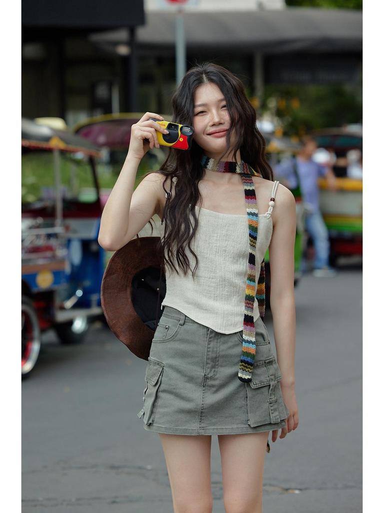 Petite French Style Sleeveless Camisole Vest for Women - Summer 2026
