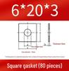 Thick Galvanized Square Iron Washer with Hole for M6-M24 Curtain Wall Use