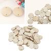 100pcs With Hole Wooden Pendants Round Wooden Circles Wood Handmade DIY Wood Chips  Craft Decoration
