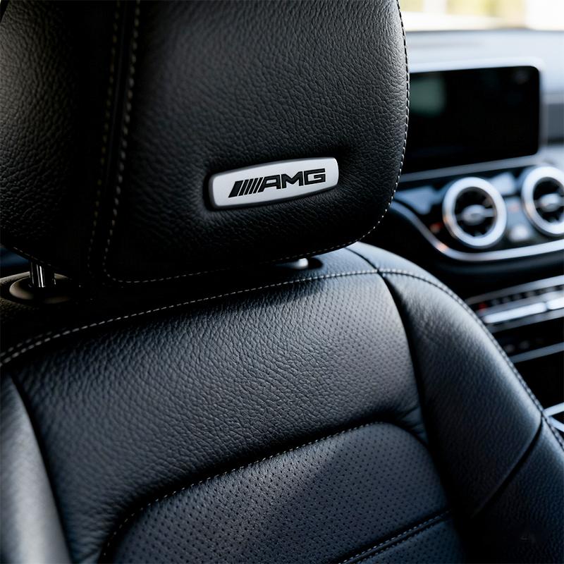 3D Premium ABS Auto Sitz Rückenlehne Kopfstütze Emblem Abzeichen Aufkleber Für Mercedes Benz AMG Maybach Brabus Innenraum Styling Zubehör AB4