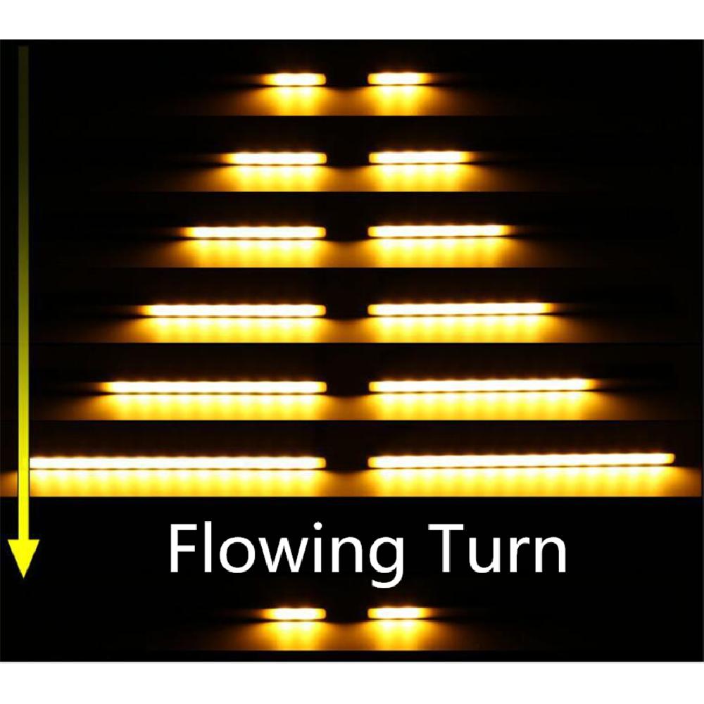 2 Pcs Switchback Flowing 29Led Red+Amber Car Turn Signal Lights Brake Lamps Drl