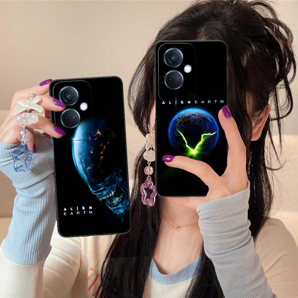 Alien Earth Mobile Cell Phone Case for OPPO Reno 14 13 12 11 10 9 8 7 6 5 F T Pro 5G Colorful Printing Cover Pretty Luxury Cover