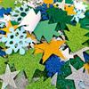 150/300pcs Self-Adhesive Glitter Foam Stickers for Christmas , Snowflakes & Pine Trees, No Residue, Vibrant Colors for Windows