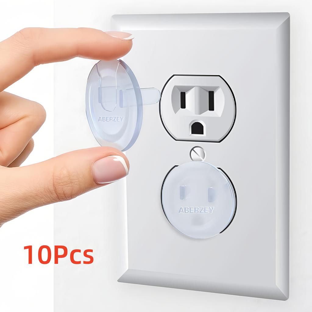 10/20/30/40/50pcs Outlet Covers Baby Proofing Safety Child Secure Electric Plug Protectors with Hidden Handle Square Socket