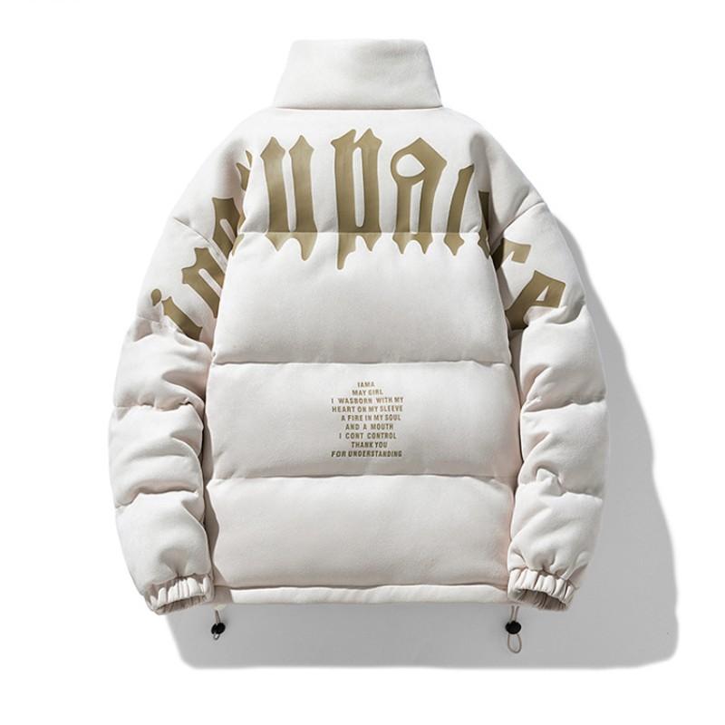 Winter neue Herren Baumwolle gefütterte Jacke hochwertige Mode alles Stehkragen Wildleder Baumwolle gefütterte Jacke