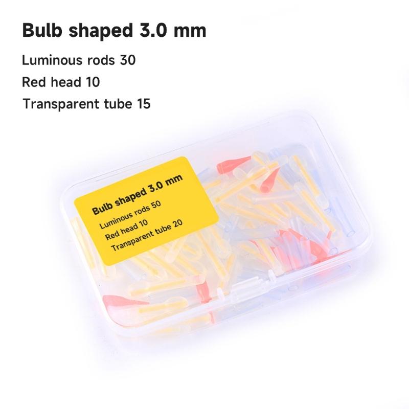 50Pcs Night Fishing Glow Stick Green Fluorescent Light Rod High Brightness Fishing Lightsticks Fits Most Float Types