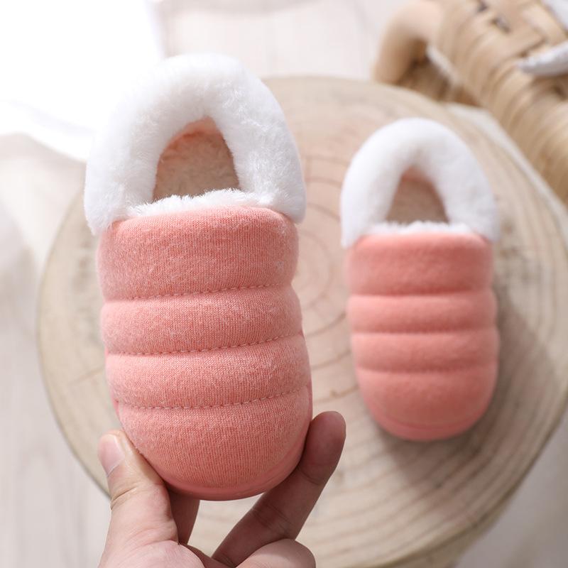 Winter Kids Cute Cartoon Non Slip Indoor Cotton Slippers
